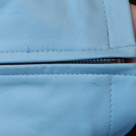 Serrano Leather Vintage Y2K Baby Blue Vest - Picture 4 of 8